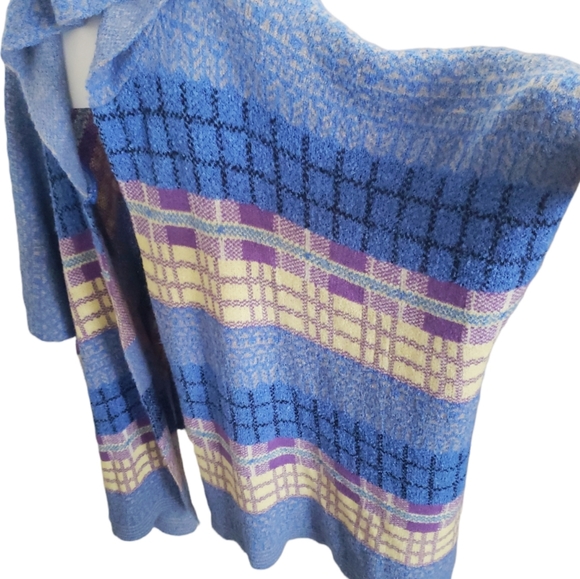 Free People Sweater Poncho Hooded Cardigan Multicolor Oversized Slouchy Soft OS - Picture 8 of 15